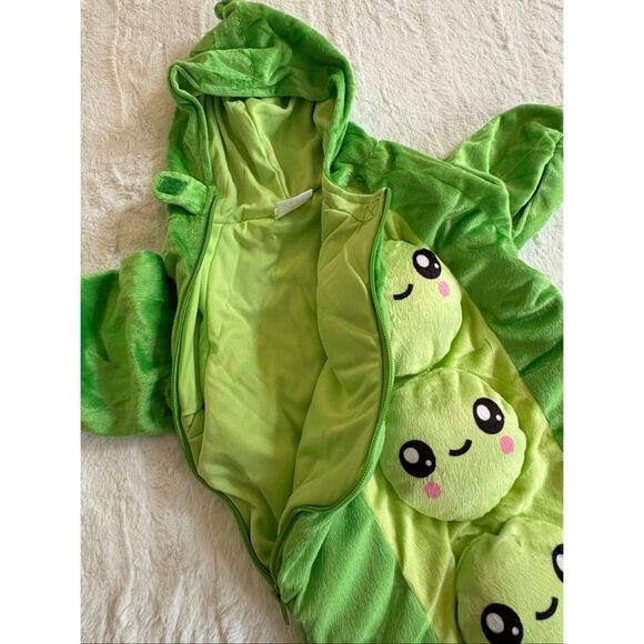 Spirit Green Pea Pod Kids Costume - Picture 3 of 8